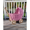 Korbpuppenwagen - pink