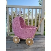 Korbpuppenwagen - pink