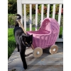 Korbpuppenwagen - pink