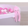 Kuscheltier Krake mit Rassel - rosa
