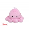 Kuscheltier Krake mit Rassel - rosa