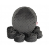 Kuscheltier Oktopus groß - anthrazit - Polka Dot Minky