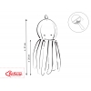 Kuscheltier Oktopus mit Rassel - altrosa