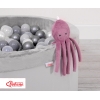 Kuscheltier Oktopus mit Rassel - altrosa