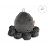 Kuscheltier Oktopus mit Rassel - anthrazit - Polka Dot Minky
