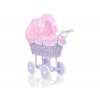 Lila Weide Puppenwagen Rosa mit Punktmuster Weiß nr 91699-530