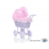 Lila Weide Puppenwagen Rosa mit Punktmuster Weiß nr 91699-530