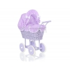 Lila Weide Vintage Puppenwagen Bettwäsche Lila Kariert nr 91699-289