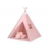MEGA Set: Teepee Kinder Spielzelt + Spielmatte+ Kissen + Schmuckfedern GRATIS! - altrosa