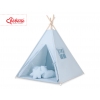 MEGA Set: Teepee Kinder Spielzelt + Spielmatte+ Kissen + Schmuckfedern GRATIS! - blau