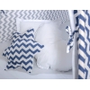 MEGA Set: Teepee Kinderspiel-Zelt+ Spielmatte+ Kissen + Schmuckfedern GRATIS! - Chevron dunkelblau