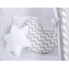 MEGA Set: Teepee Kinderspiel-Zelt+ Spielmatte+ Kissen + Schmuckfedern GRATIS! - Chevron grau
