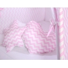 MEGA Set: Teepee Kinderspiel-Zelt+ Spielmatte+ Kissen + Schmuckfedern GRATIS! - Chevron rosa