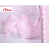 MEGA Set: Teepee Kinderspiel-Zelt+ Spielmatte+ Kissen + Schmuckfedern GRATIS! - Chevron rosa