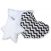 MEGA Set: Teepee Kinderspiel-Zelt+ Spielmatte+ Kissen + Schmuckfedern GRATIS! - Chevron schwarz