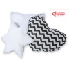 MEGA Set: Teepee Kinderspiel-Zelt+ Spielmatte+ Kissen + Schmuckfedern GRATIS! - Chevron schwarz