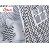 MEGA Set: Teepee Kinderspiel-Zelt+ Spielmatte+ Kissen + Schmuckfedern GRATIS! - Chevron schwarz