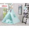 MEGA Set: Teepee Kinder Spielzelt  + Spielmatte+ Kissen + Schmuckfedern GRATIS! - minze
