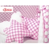 MEGA Set: Teepee Kinder Spielzelt + Spielmatte+ Kissen + Schmuckfedern GRATIS! - rosa Punkt-Muster