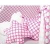 MEGA Set: Teepee Kinder Spielzelt + Spielmatte+ Kissen + Schmuckfedern GRATIS! - rosa Punkt-Muster