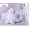 MEGA Set: Teepee Kinderspiel-Zelt+ Spielmatte+ Kissen - Blumenmuster grau