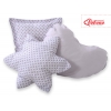 MEGA Set: Teepee Kinderspiel-Zelt+ Spielmatte+ Kissen - Blumenmuster grau