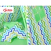 MEGA Set: Teepee Kinderspiel-Zelt+ Spielmatte+ Kissen - Chevron grün-blau