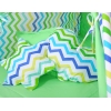 MEGA Set: Teepee Kinderspiel-Zelt+ Spielmatte+ Kissen - Chevron grün-blau