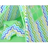 MEGA Set: Teepee Kinderspiel-Zelt+ Spielmatte+ Kissen - Chevron grün-blau