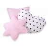 MEGA Set: Teepee Kinderspiel-Zelt+ Spielmatte+ Kissen - Schwarze Sternchen/rosa