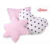 MEGA Set: Teepee Kinderspiel-Zelt+ Spielmatte+ Kissen - Schwarze Sternchen/rosa