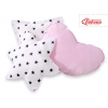 MEGA Set: Teepee Kinderspiel-Zelt+ Spielmatte+ Kissen - Schwarze Sternchen/rosa