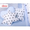 MEGA Set: Teepee Kinderspiel-Zelt+ Spielmatte+Kissen+ Schmuckfedern GRATIS! - Schwarze Sternchen/blau