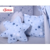 MEGA Set:Teepee Kinder Spielzelt + Kissen+ Schmuckfedern GRATIS! - blaue Sternen