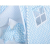 MEGA Set: Tipi Zelt für Kinder+ Spielmatte+ Kissen + Schmuckfedern GRATIS! - Chevron blau