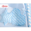 MEGA Set: Tipi Zelt für Kinder+ Spielmatte+ Kissen + Schmuckfedern GRATIS! - Chevron blau