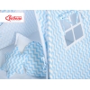 MEGA Set: Tipi Zelt für Kinder+ Spielmatte+ Kissen + Schmuckfedern GRATIS! - Chevron blau