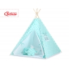 MINI Set: Teepee Kinderspiel-Zelt mit Spielmatte und Schmuckfedern GRATIS! -  Marokko minze