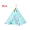 MINI Set: Teepee Kinderspiel-Zelt mit Spielmatte und Schmuckfedern GRATIS! -  Marokko minze