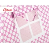 MINI Set: Teepee Kinderspiel-Zelt mit Spielmatte und Schmuckfedern GRATIS! -  rosa Punkt-Muster