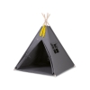 MINI Set: Teepee Kinderspiel-Zelt mit Spielmatte und Schmuckfedern GRATIS! - anthrazit
