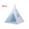 MINI Set: Teepee Kinderspiel-Zelt mit Spielmatte und Schmuckfedern GRATIS! - blau