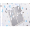 MINI Set: Teepee Kinderspiel-Zelt mit Spielmatte und Schmuckfedern GRATIS! - Blau-graue Sternen/grau