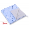 MINI Set: Teepee Kinderspiel-Zelt mit Spielmatte und Schmuckfedern GRATIS! - blaue Sternen/grau