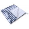 MINI Set: Teepee Kinderspiel-Zelt mit Spielmatte und Schmuckfedern GRATIS! - Chevron dunkelblau