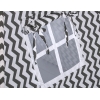 MINI Set: Teepee Kinderspiel-Zelt mit Spielmatte und Schmuckfedern GRATIS! - Chevron schwarz