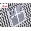 MINI Set: Teepee Kinderspiel-Zelt mit Spielmatte und Schmuckfedern GRATIS! - Chevron schwarz