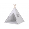MINI Set: Teepee Kinderspiel-Zelt mit Spielmatte und Schmuckfedern GRATIS! - grau