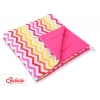 MINI Set: Tipi Zelt+ Spielmatte - Chevron rosa-gelb