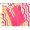 MINI Set: Tipi Zelt+ Spielmatte - Chevron rosa-gelb